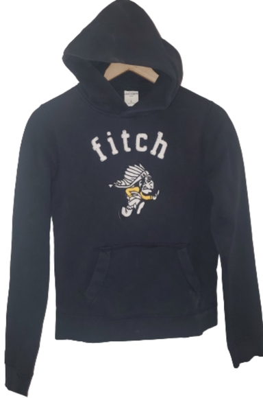 A&F Boys Hoodie Sweatshirt Navy Blue Large - Picture 2 of 6